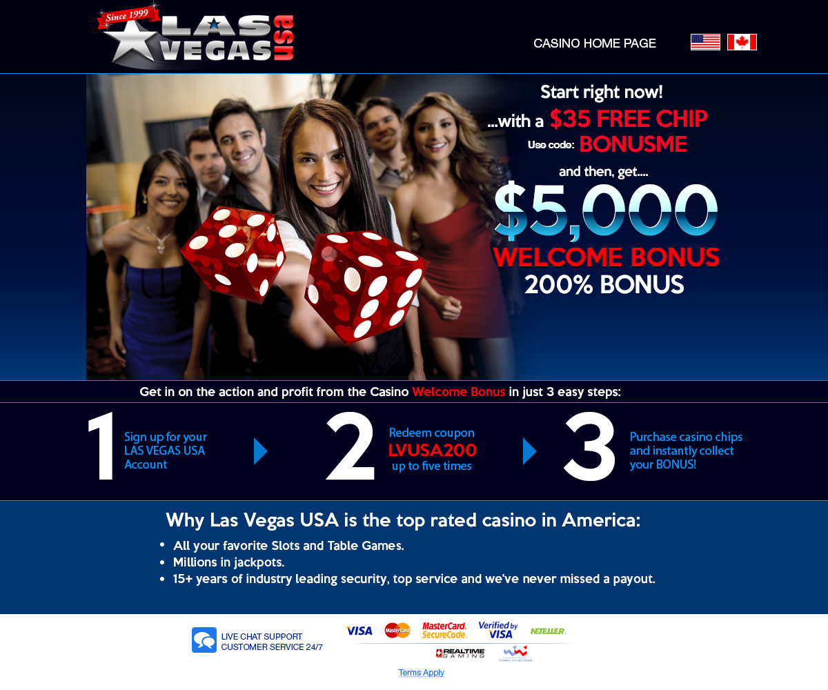 LAS VEGAS USA PROMO 7,500 BONUS BONUSME