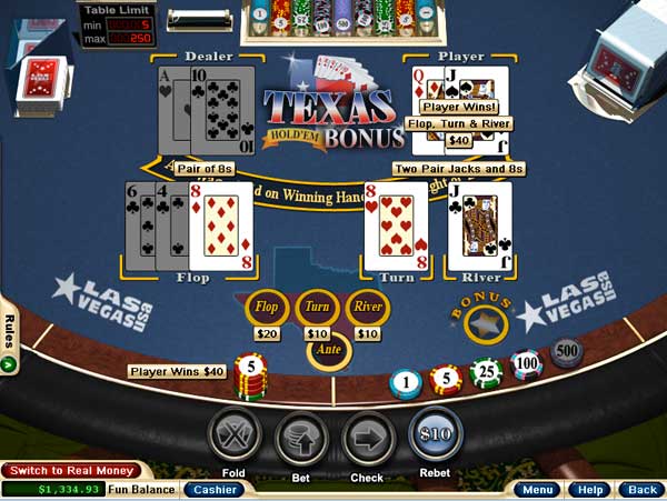 Texas holdem games las vegas